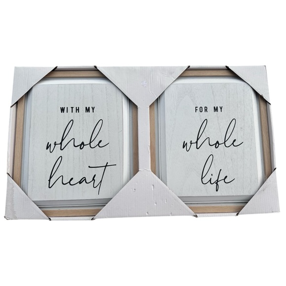 Other - White & Brown Home Accent Love Frames
